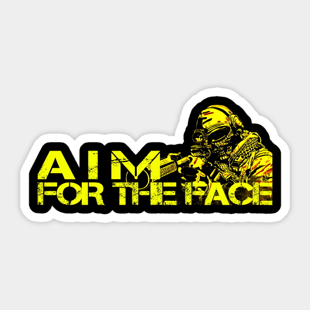 Tactical Aim For The Face Sticker by Aim For The Face